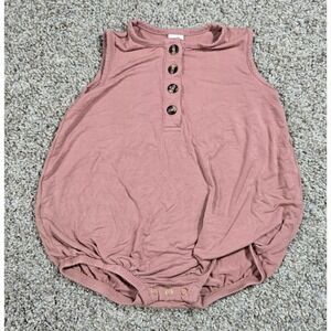 Lou Lou and Company Bubble Romper - Dusty Rose - Size 12-24M